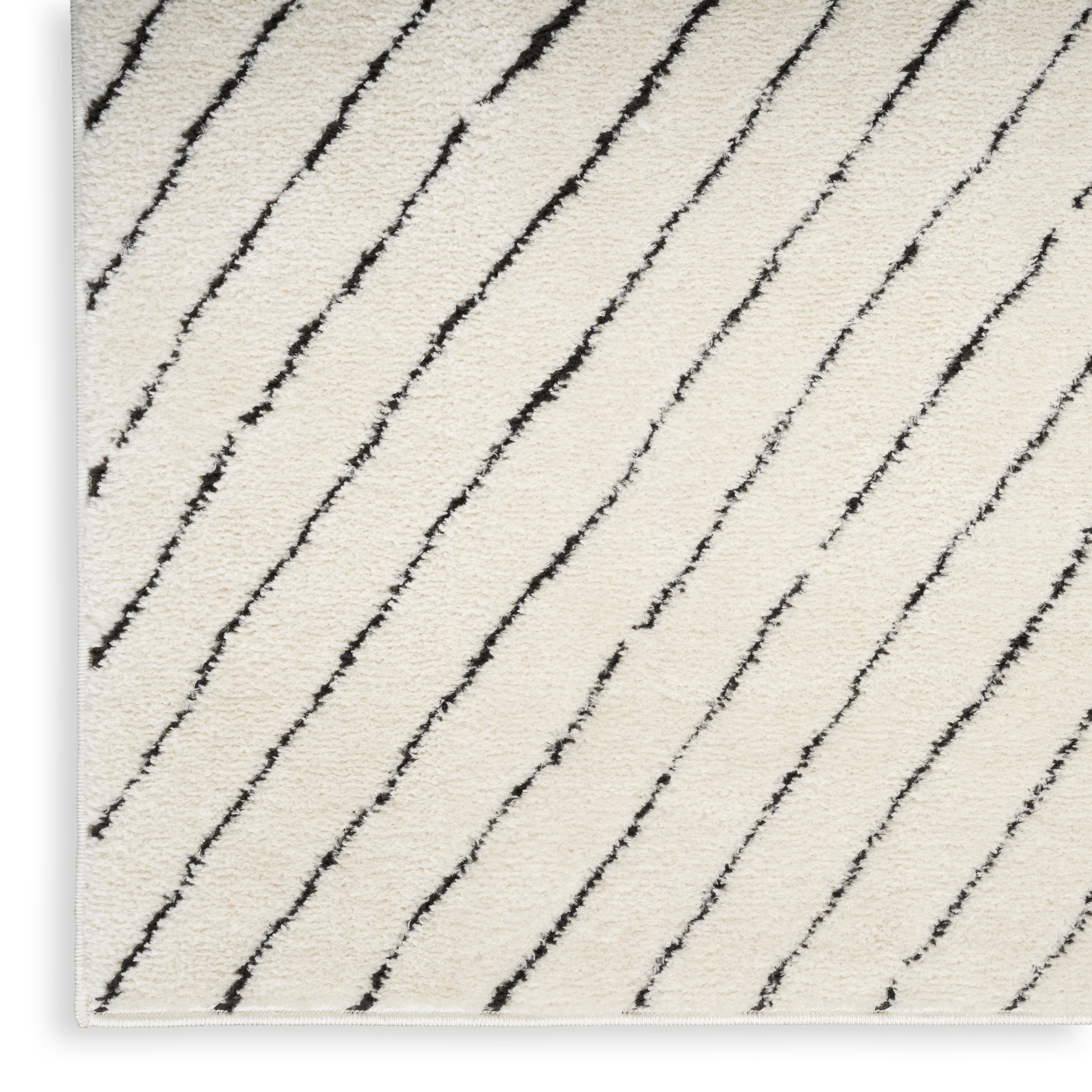 Nourison Modern Comfort MNC01 Ivory/Black Large Rectangle Rug